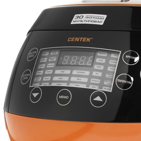 2. Мультиварка Centek CT-1471 (чёрный) 900Вт, 5.0л, 30 программ, мультиповар, отсрочка старта, LED-дисп