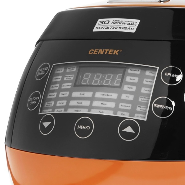 2. Мультиварка Centek CT-1471 (чёрный) 900Вт, 5.0л, 30 программ, мультиповар, отсрочка старта, LED-дисп