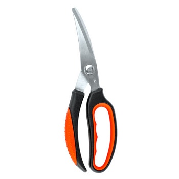 Ножницы LR05-93 BLISTER LARA - 23,5 см <2в1> прорезиненные ручки, сверхострая заточка, фиксатор