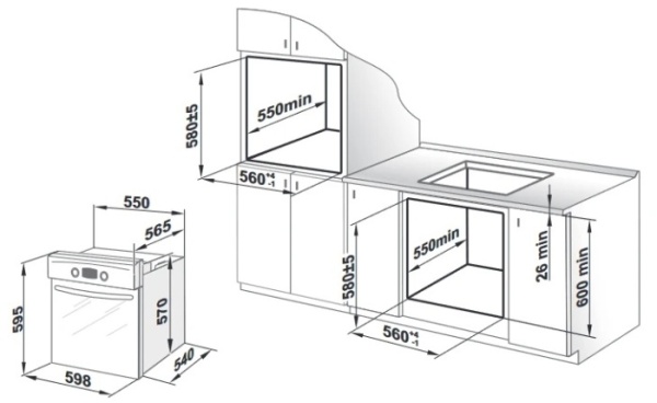 5. Эл.духовка GEFEST ЭДВ ДА 622-02 АМ, черн, гриль,концекция