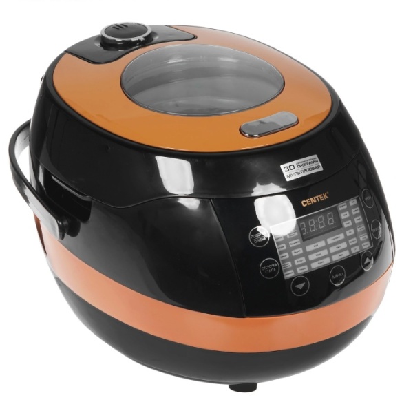 1. Мультиварка Centek CT-1471 (чёрный) 900Вт, 5.0л, 30 программ, мультиповар, отсрочка старта, LED-дисп