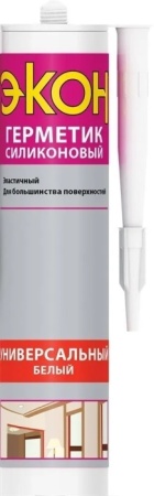 Герметик ЭКОН силиконовый универсальный белый-прозрачный 280 мл. УЦЕНКА