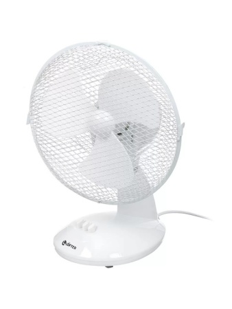 1. Вентилятор настольный Lofter FT23-B6(А), 25 Вт, 2 скорости, поворотный 90 градусов, наклонный