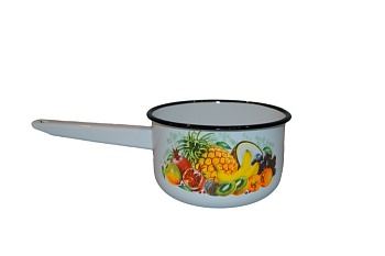 Ковш эмаль с крышкой 1,5л. 1С42с в ассорт.