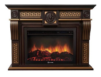 Портал FireLight Vittoriano 30 темный дуб с золотой патиной