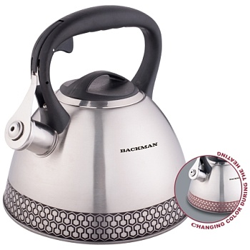 Чайник BACKMAN BM-0708 CARDIFF 3л, терморисунок