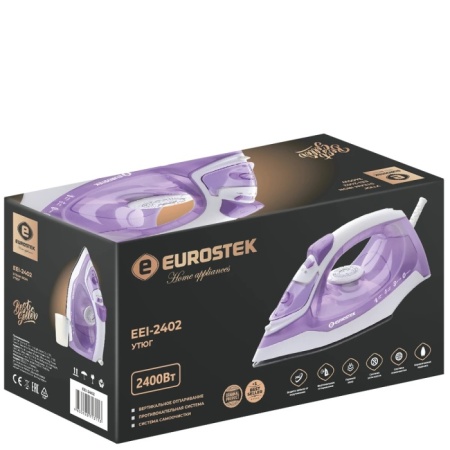5. Утюг EUROSTEK EEI-2402 2,4кВт,250мл,керам.подошва
